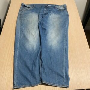 Sean John Mens Baggy Fit Blue Denim Jeans 50B Medium Wash Y2K Hip Hop Streetwear